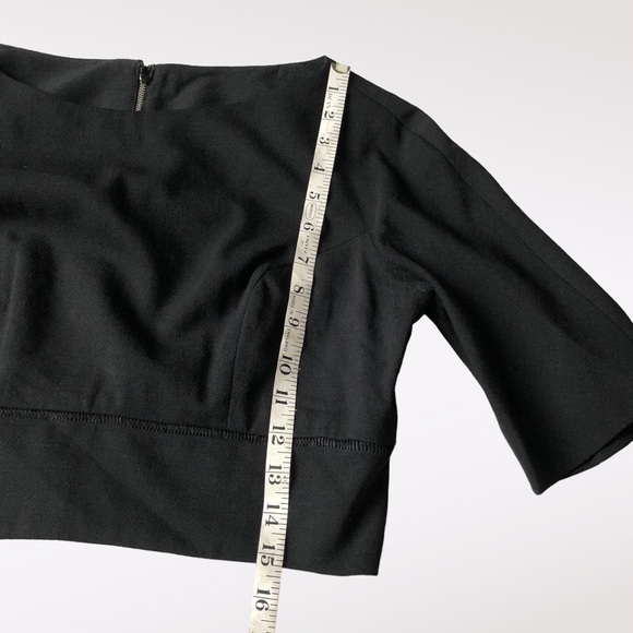 Lord & Taylor Vintage Cropped Black Blouse Structured – 70s Minimalist, Size S - Picture 14 of 15